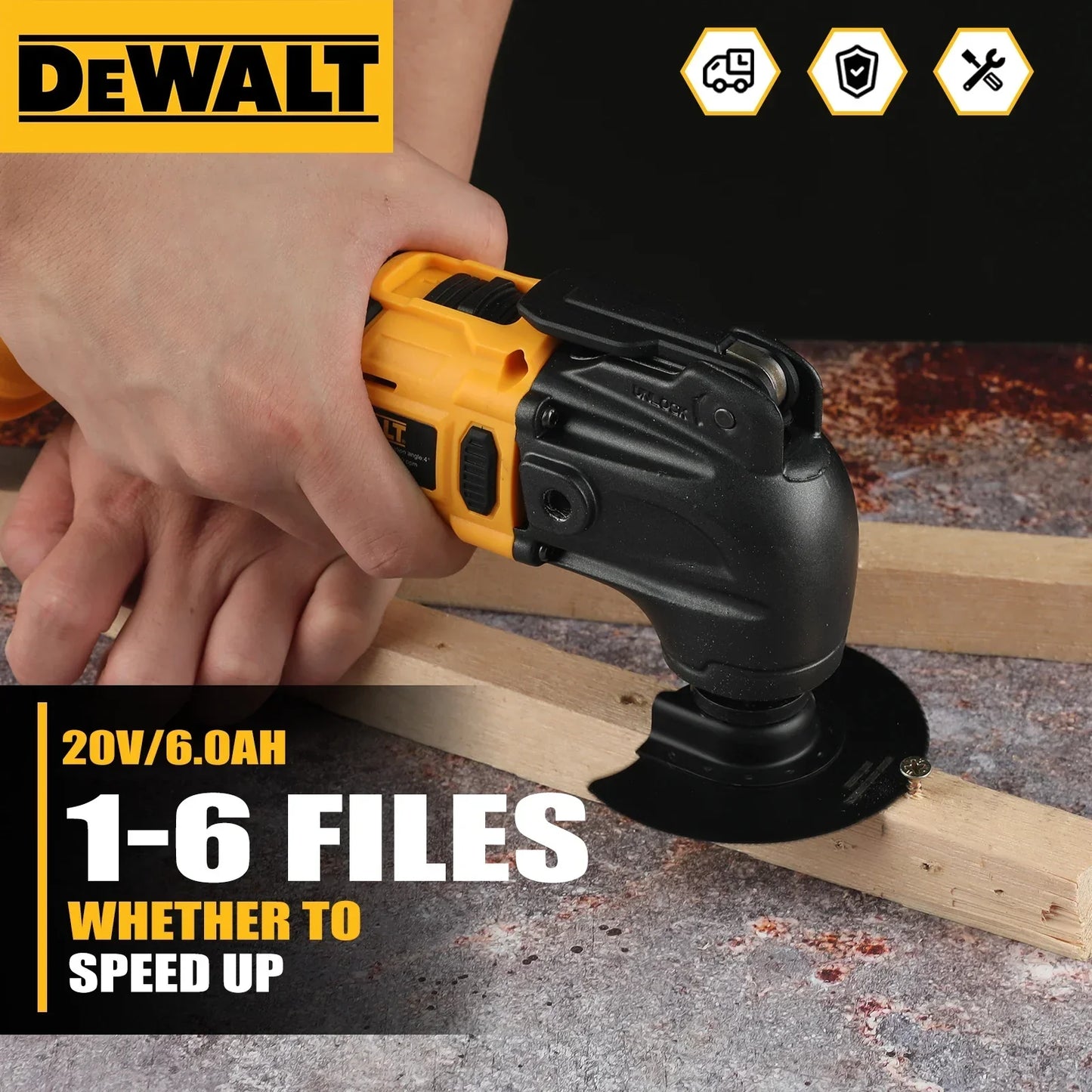 Gyorskioldós DeWalt Brushless rezgőszerszám — multifunkcionális eszköz, újratölthető elektromos vágógép.