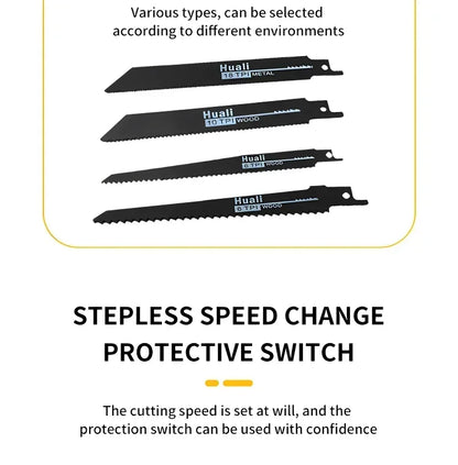 DEWALT 20V kefenélküli elektromos orrfűrész — vezeték nélküli szerszám 2800 RPM fordulatszámmal fém, fa és csövek vágásához.