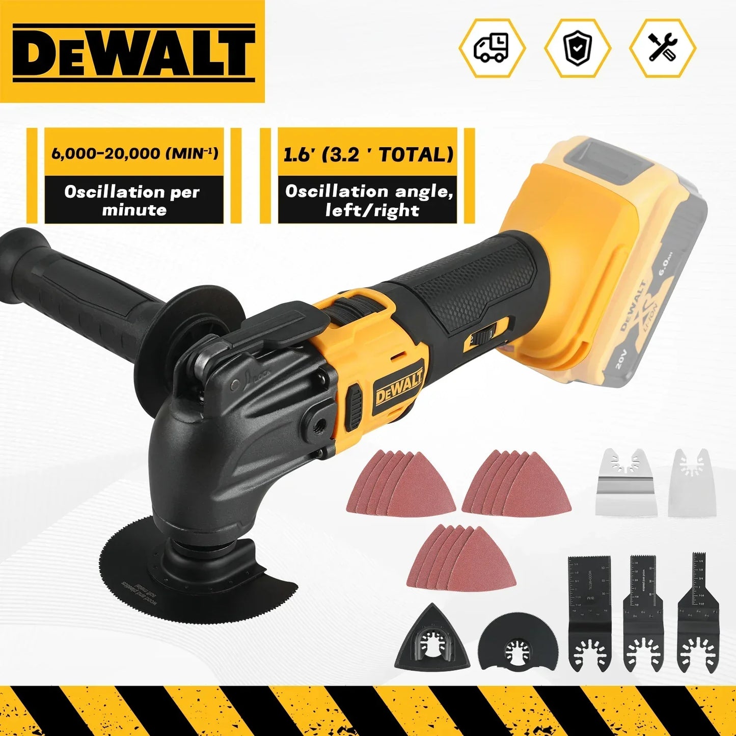 Gyorskioldós DeWalt Brushless rezgőszerszám — multifunkcionális eszköz, újratölthető elektromos vágógép.