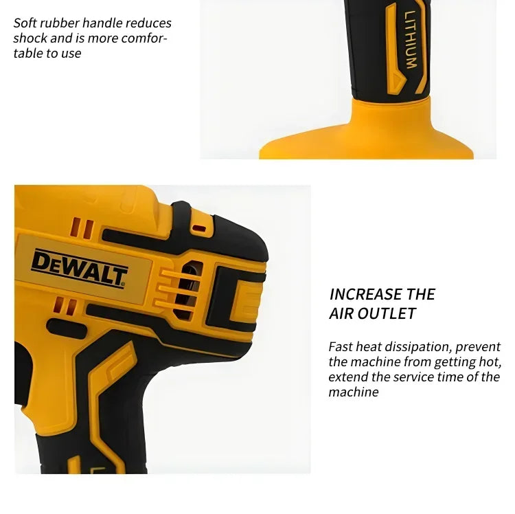 DEWALT 20V kefenélküli elektromos orrfűrész — vezeték nélküli szerszám 2800 RPM fordulatszámmal fém, fa és csövek vágásához.