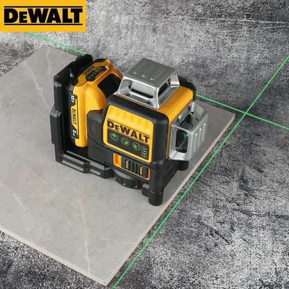 DeWalt DW089LG 360°-os lézeres szintező — professzionális építőipari mérőeszköz, nagy pontosságú lézer, vezeték nélküli/újratölthető.